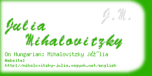 julia mihalovitzky business card